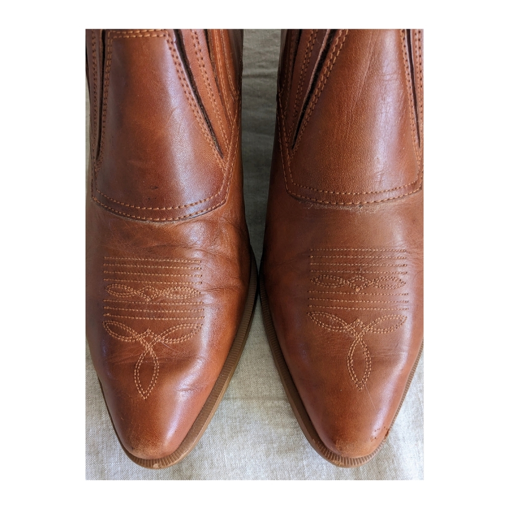 Durango Western Brown Leather Ankle Bootie - Picture 8 of 8